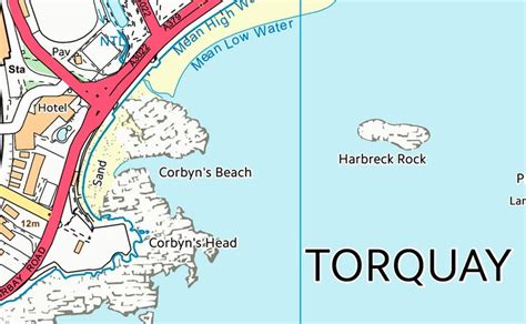 Torquay Street Coastal Area Map130 X 150 Cm High Quality Paper