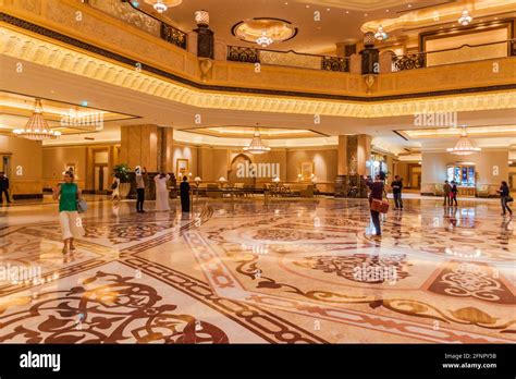 Abu Dhabi Uae March Interior Of Emirates Palace Hotel In