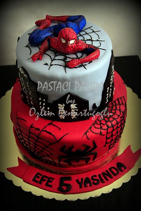 Spiderman Birthday Cake Spiderman Theme Superhero Cake Mens Birthday