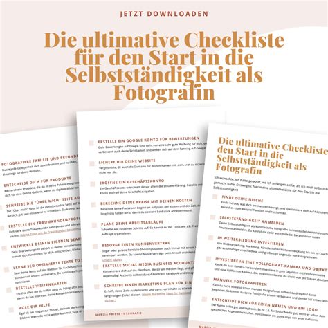 ultimative Checkliste für den Start in Selbstständigkeit als