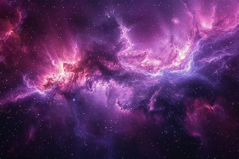 Premium Photo Purple And Blue Space Filled With Stars