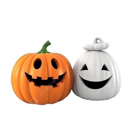 3d Rendering Of Halloween Pumpkin Head Jack Lantern And Ghost