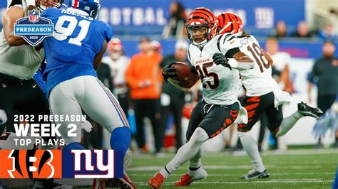 Cincinnati Bengals Top Plays Vs New York Giants 2022 Preseason Week