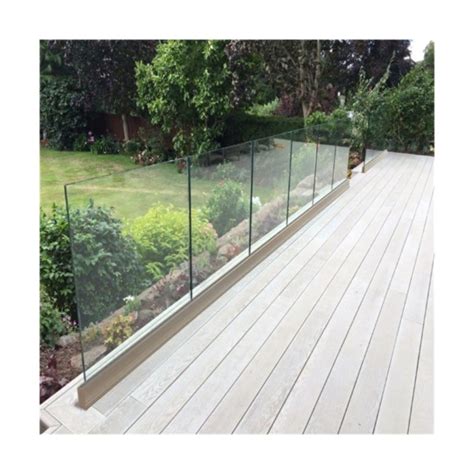 Ace U Channel Glass Railing With LED Light Aluminium U Channel For