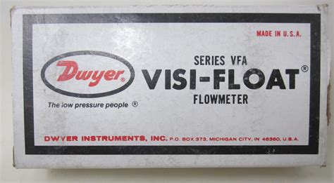 Dwyer Instruments Visi Float Vfa 33 Flow Meter Instructions PICS For