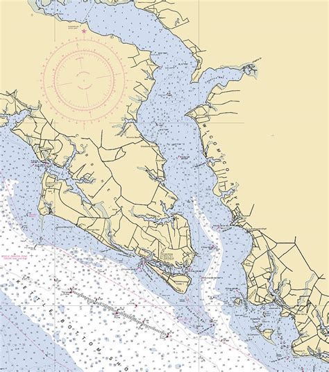 Wicomico River Maryland Nautical Chart V2 Mixed Media By Sea Koast