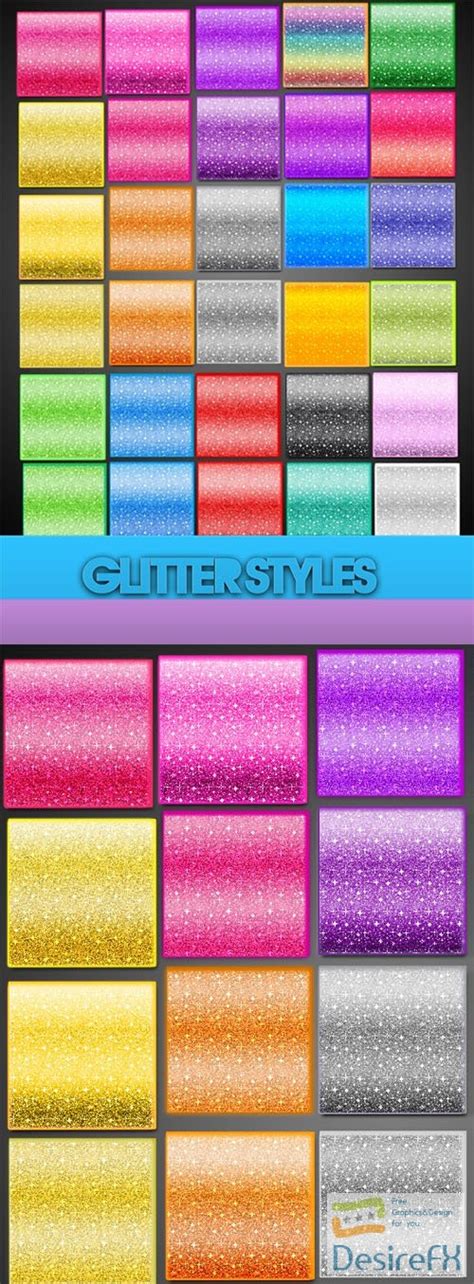 Download 30 Glitter Styles Collection For Photoshop Desirefxcom