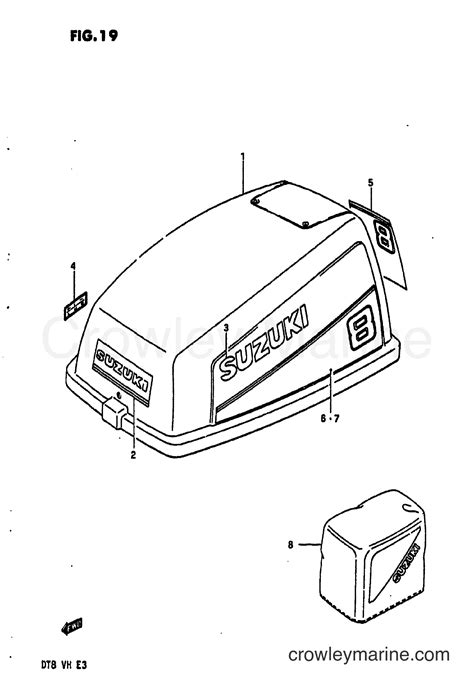 Engine Cover Two Stroke Outboard Dt Crowley Marine