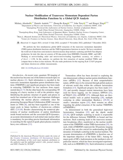 Pdf Nuclear Modification Of Transverse Momentum Dependent Parton