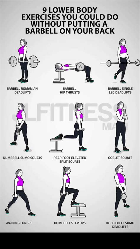 Printable Bodyweight Lower Body Exercises Training Poster X 43 Off