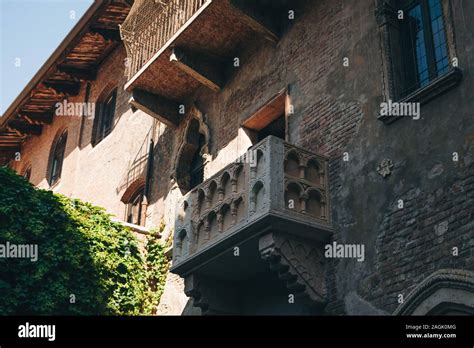 Balcony Of Romeo And Juliet In Verona In Italy One Of The Famous City