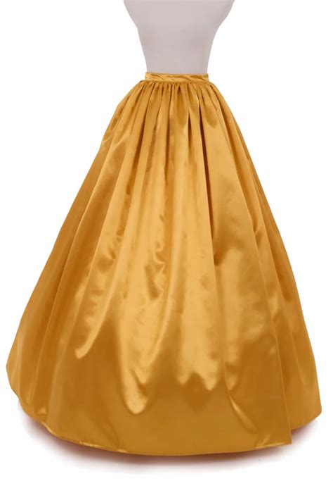 Valentina Civil War Styled Satin Skirt Victorian French Pleated