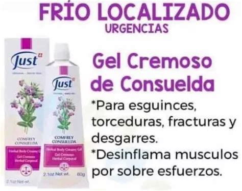 Gel Cremoso De Consuelda Swiss Just Original Y Nuevo Sellado Mercadolibre