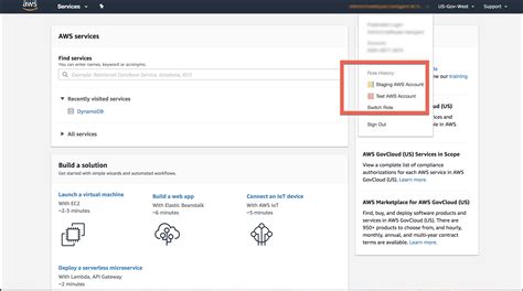 Aws Management Console Now Supports One Click Switching Between Accounts In Aws Govcloud Us