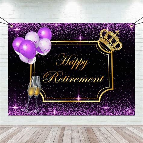 Happy Retirement Party Backdrop Retire Photography Background Etsy