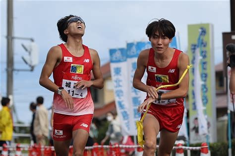 城西大が学生駅伝初のトップ3！「強さを証明できた」1区転倒のアクシデントから驚異の追い上げ／出雲駅伝 月陸online｜月刊陸上競技