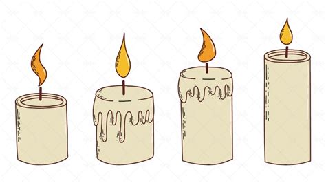 4 Wax Or Paraffin Aromatic Candles - Graphics | Motion Array