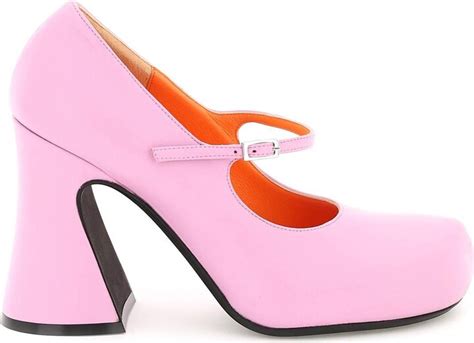 Marni Leather Mary Jane Pumps Shopstyle