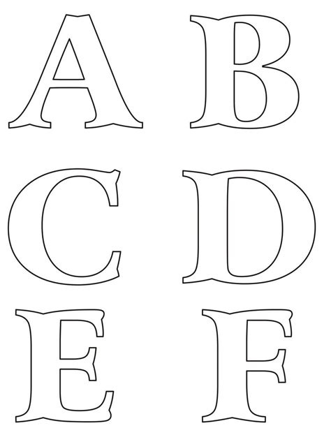 Recortar Abecedario Moldes De Letras Para Imprimir 3A7