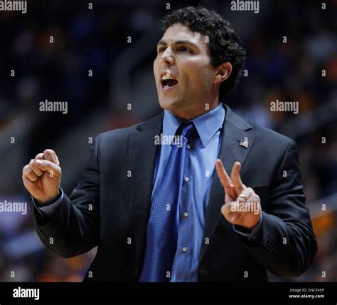 Memphis Coach Josh Pastner Yells To His Team During The First Half Of