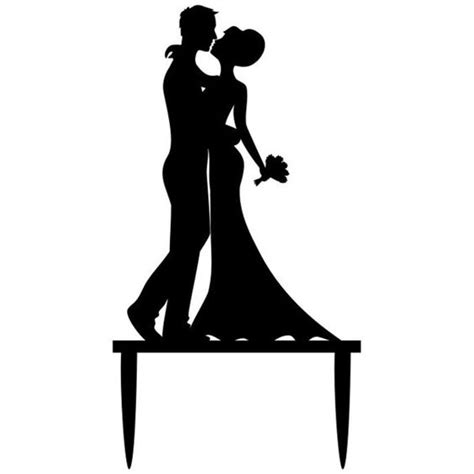 Laser Cut Wedding Cake Topper Bride And Groom Silhouette Cake Decorations Free Vector cdr ...