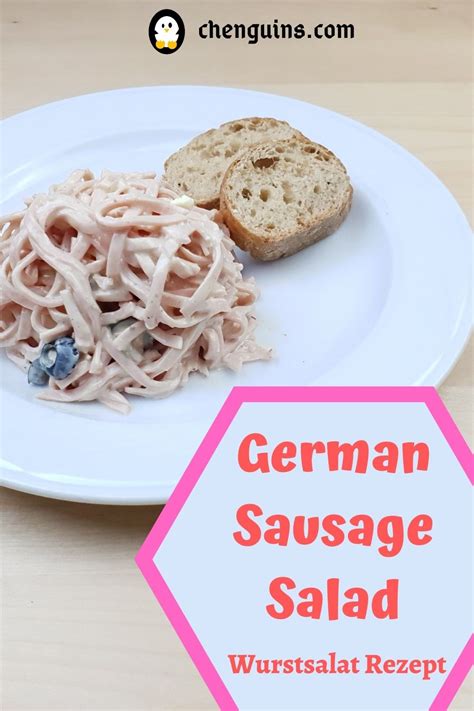 German Sausage Salad Wurstsalat Rezept Simple And Delicious Chenguins German European And