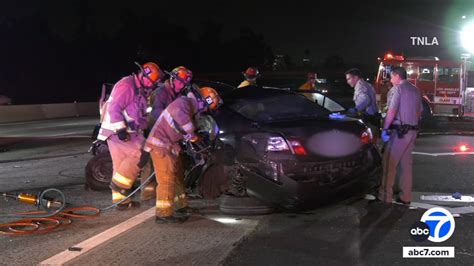 1 Dead 6 Injured In Crash On 10 Freeway In Jefferson Park Area Of Los Angeles All Eastbound