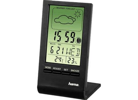 Θερμόμετρο - Υγρόμετρο - Ρολόι Hama TH-100 LCD Thermometer/Hygrometer ...