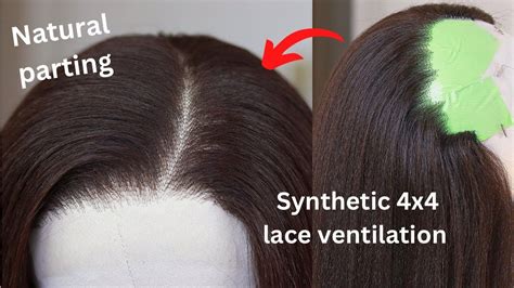 HOW TO VENTILATE A NATURAL PARTING 4X4 SYNTHETIC LACE CLOSURE Detailed