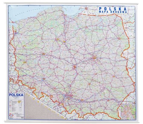 Polska Mapa Cienna Drogowa Xxl Ck