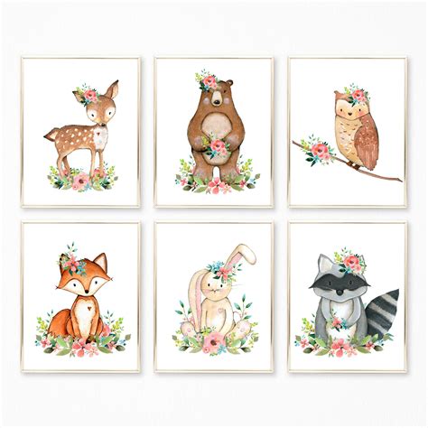 Woodland Animals Nursery Art. Woodland Nursery. Woodland