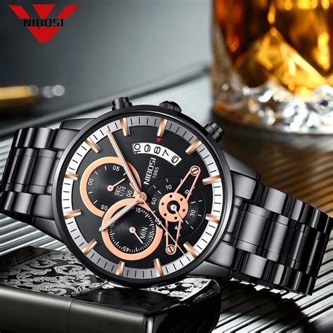 Nibosi Mens Watches Top Luxury Brand Men Gold Watch Men Relogio Masculino Military Army Analog