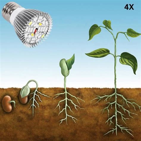 HURRISE la plante élève la lumière Full Spectrum E27 Led Grow Light