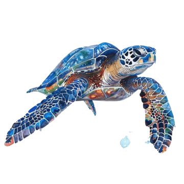 Sea Turtle Painted In Watercolor Watercolor Sea Turtle Png