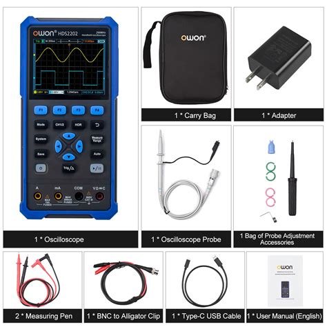 OWON osciloscopio Digital HDS2202 multímetro de 200MHz 1GSa s