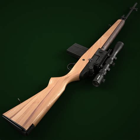 3ds max m14 rifle optical scope