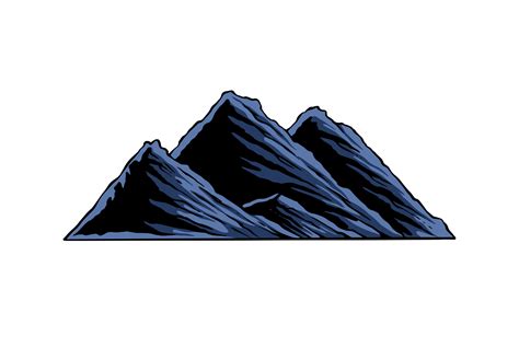 Mountain Hill Vector SVG Illustration Par TiveCreate Creative Fabrica