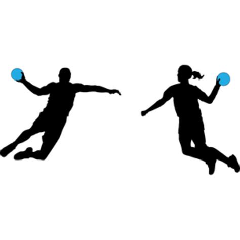 Handball Players Silhouette Vectors | FreeVectors