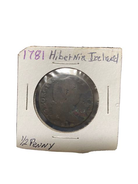 Ireland Half Penny Hibernia King George Iii Used In North