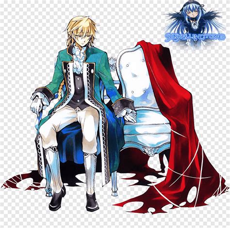 Pandora Hearts Render Male Anime Character Sitting On Chair Art Png