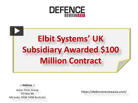 Ppt Elbit Systems Uk Subsidiary Awarded 100 Million Contract