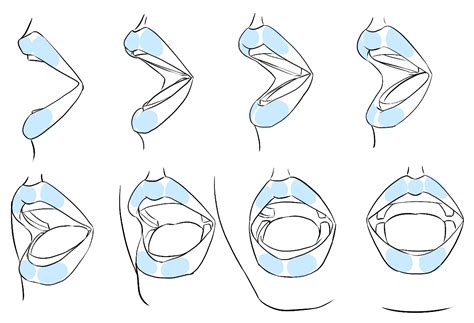 How To Draw An Open Mouth Step By Step