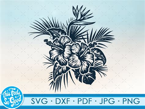 Flower Silhouette Silhouette Vector Silhouette Cameo Tropical Art