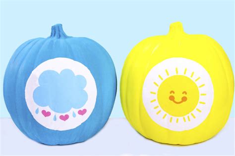 Diy Care Bears Inspired Pumpkins ⋆ Brite And Bubbly