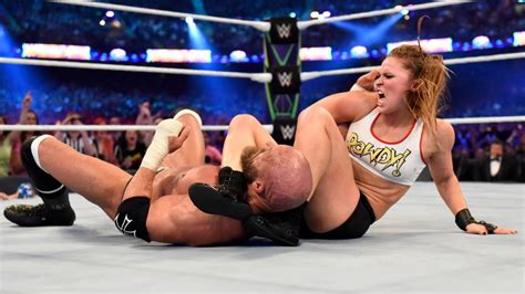 Wrestlemania Stephanie Triple H Vs Ronda Kurt Wwe Photo