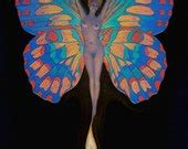 Items Similar To Fairy Art Naked Nude Butterfly Woman Fantasy Wicca Pagan Matted Print Of