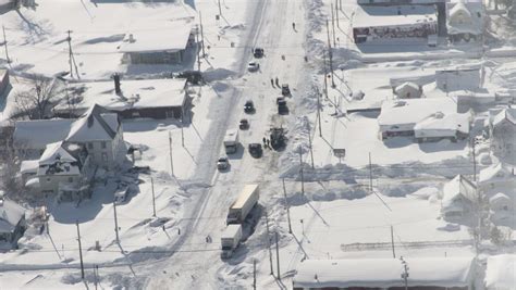 Aerial images of the snowstorm in Buffalo