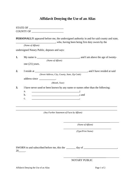 Alias Affidavit Fill Out Sign Online Dochub