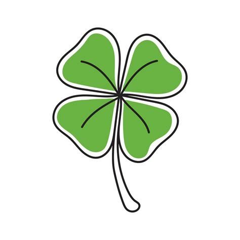 Four Leaf Clover For Good Luck 14274300 Vector Art At Vecteezy