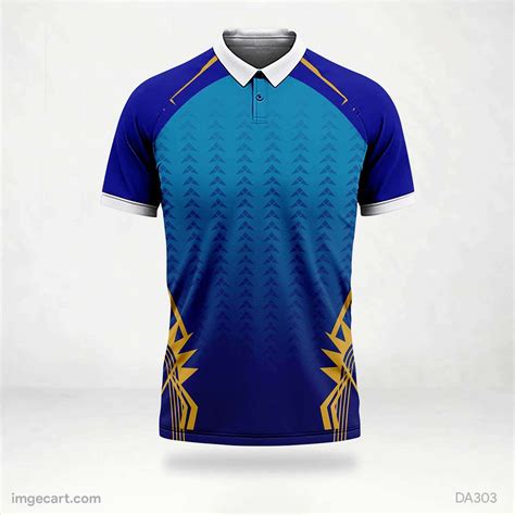 Cricket Jersey Design Blue And Gold Sublimation Imgecart